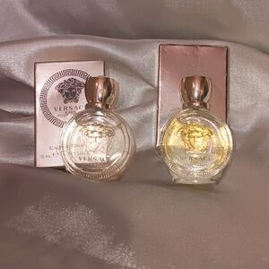 Two 5ml bottles Versace perfume